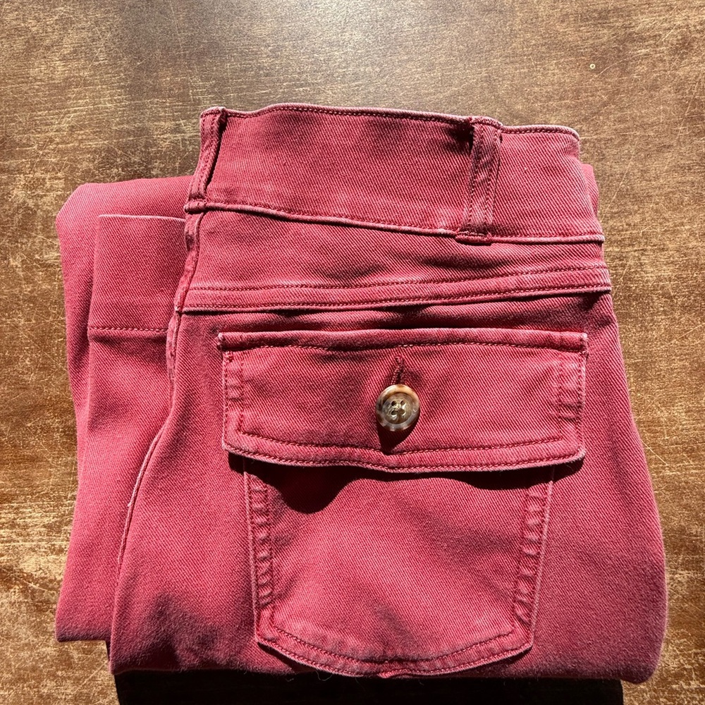 Spanx Red Wide Leg Jeans